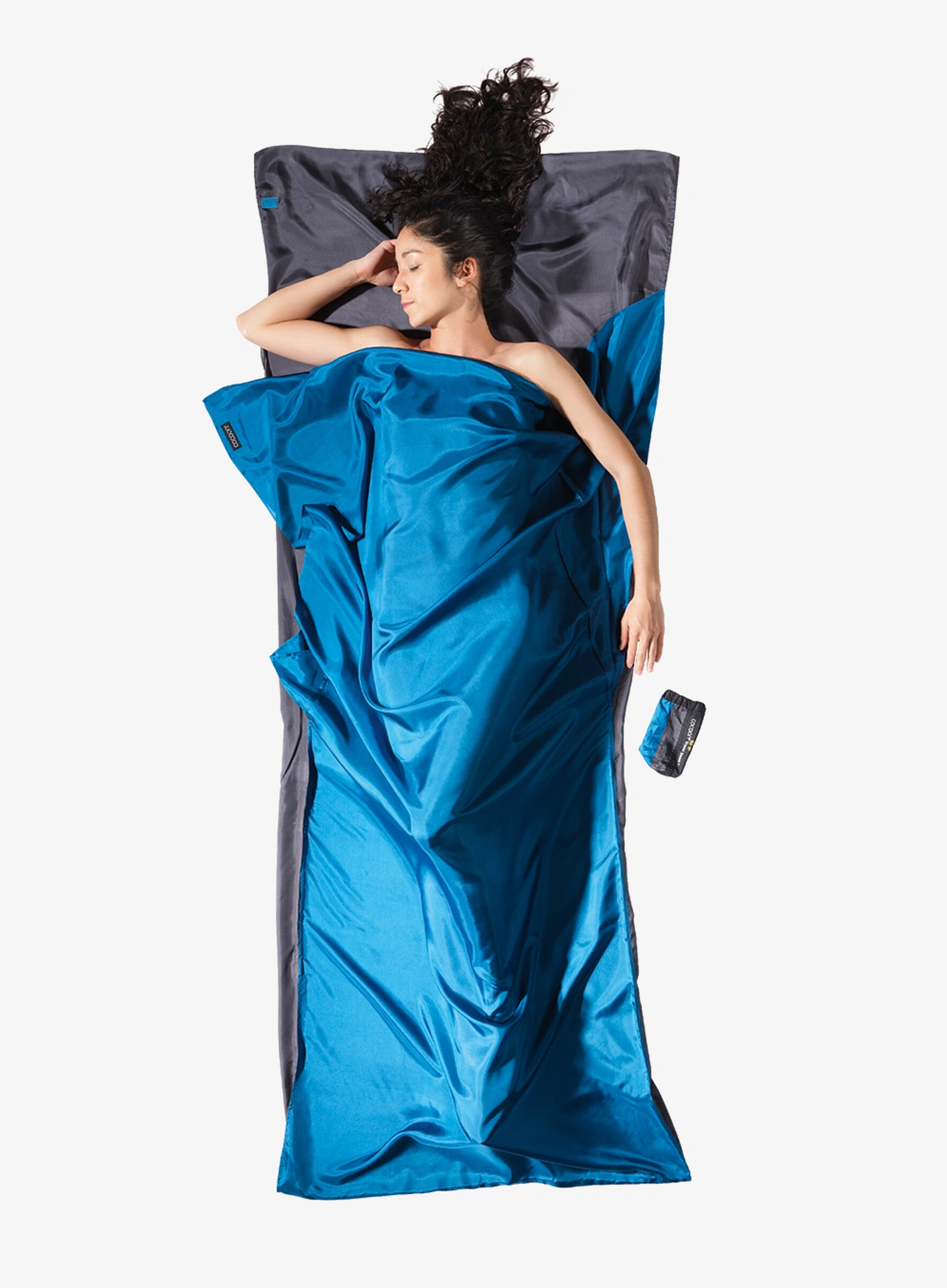 Miegmaišio įdėklas Cocoon TravelSheet - Silk - rhino/cornflower