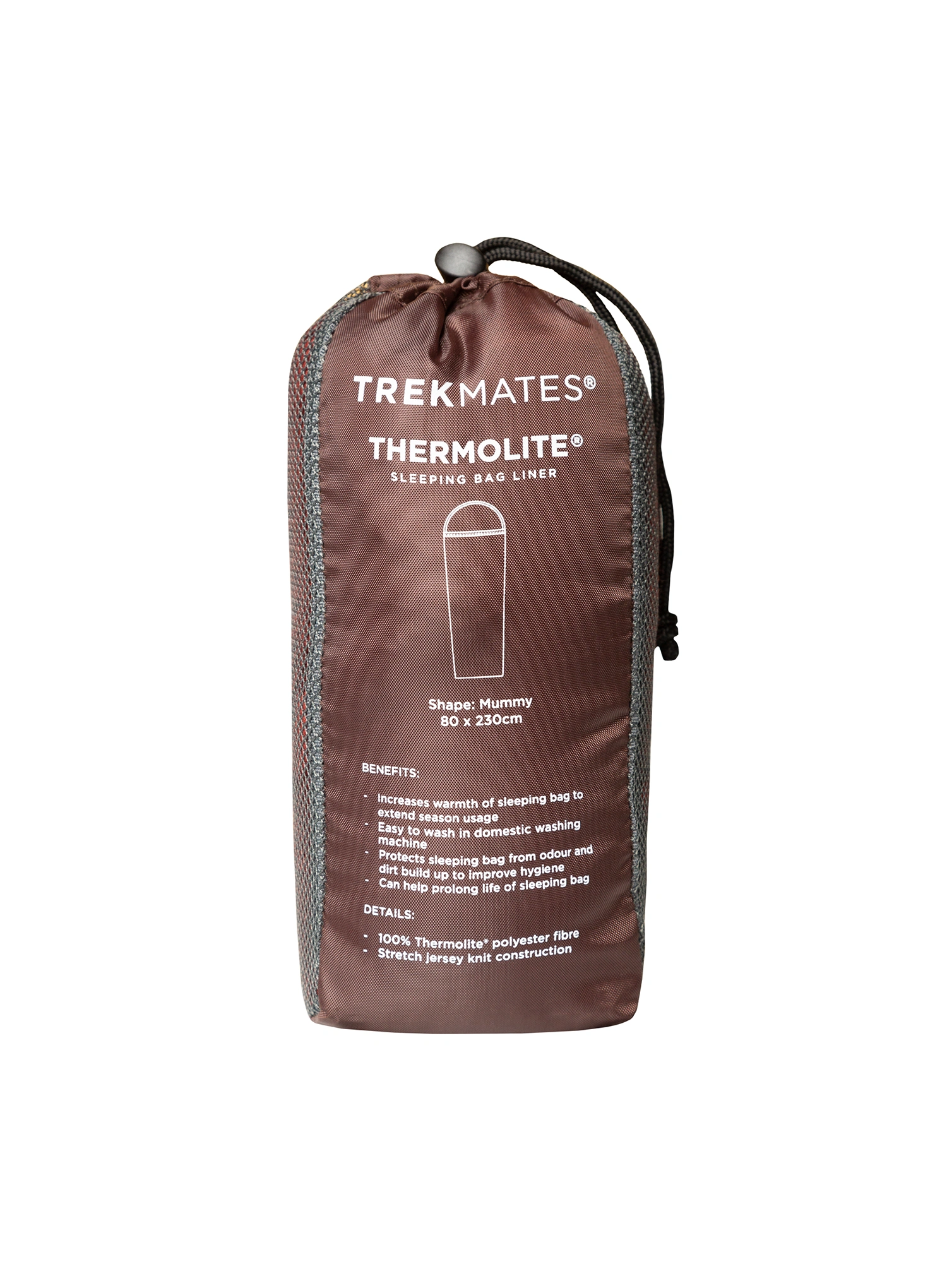 Miegmaišio įdėklas Trekmates Thermolite Sleeping Bag Liner - chipotle