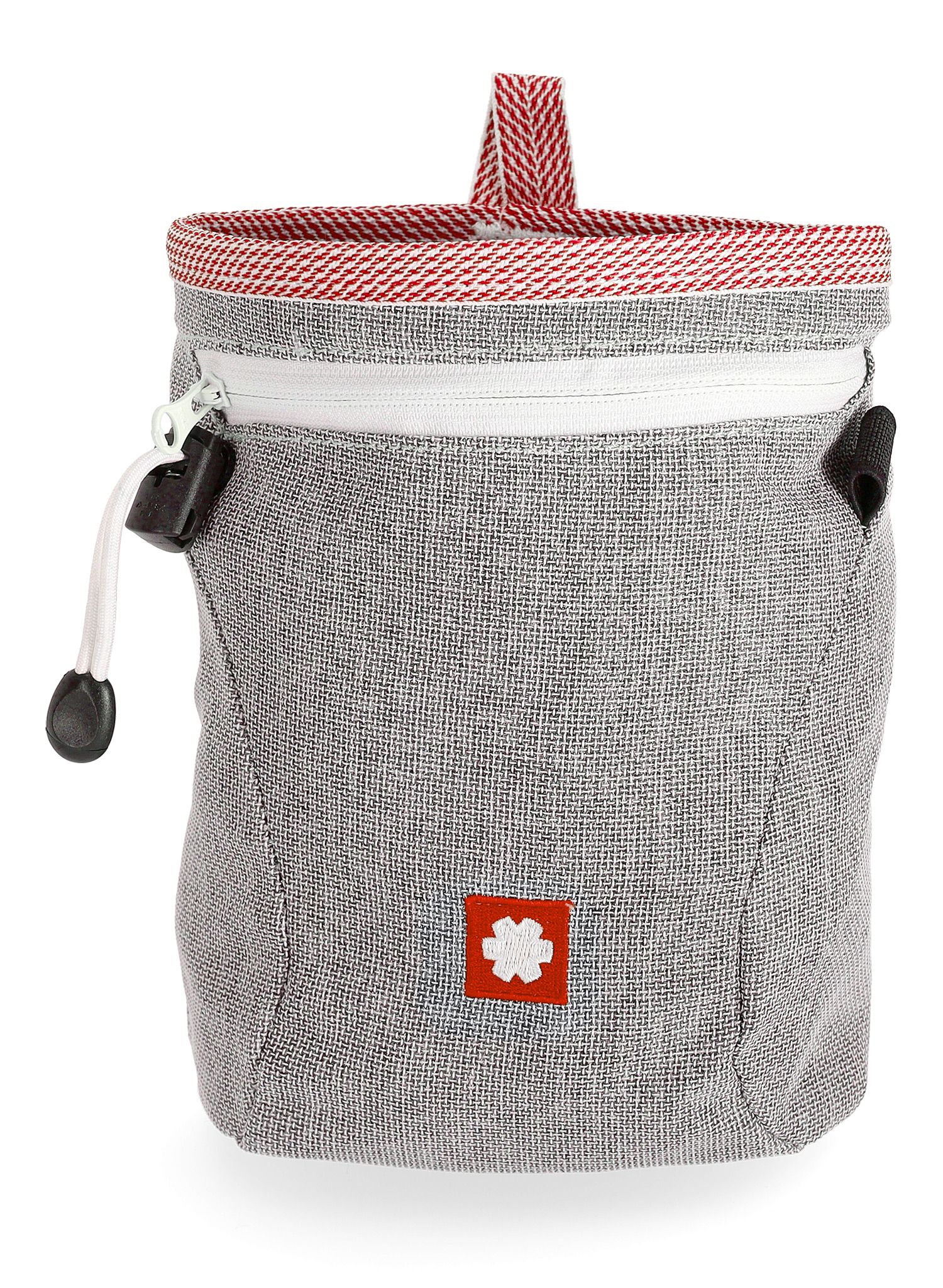 Magnezijos maišelis Ocun Dusty Eco + Belt - grey/red