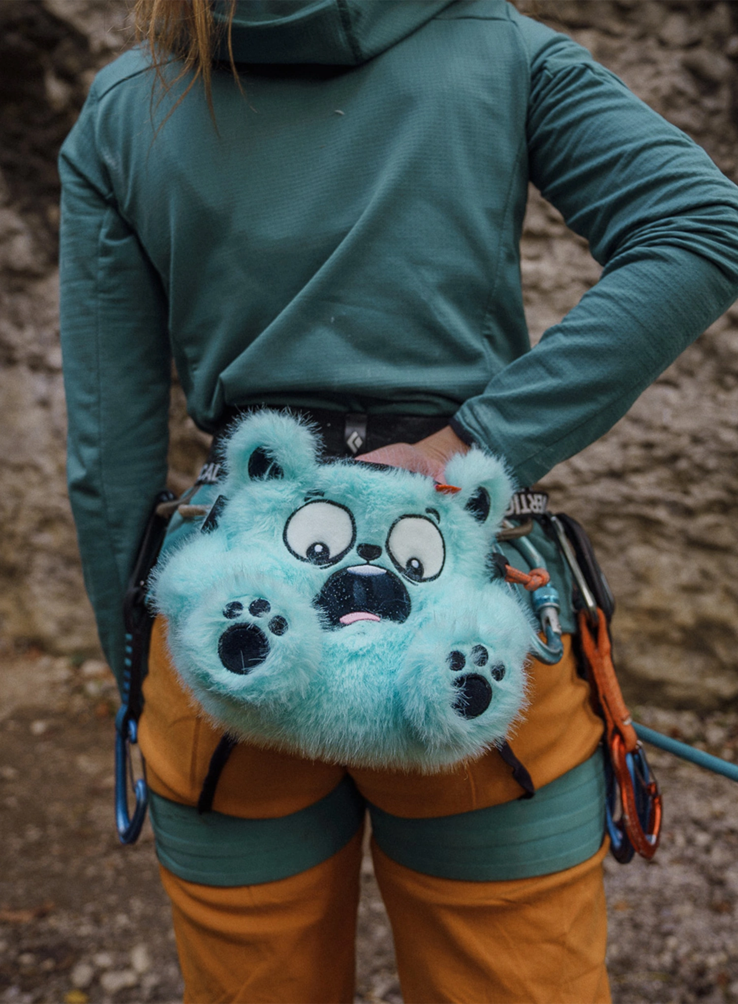 Magnezijos maišelis Y&Y Vertical Chalk Bag - bear