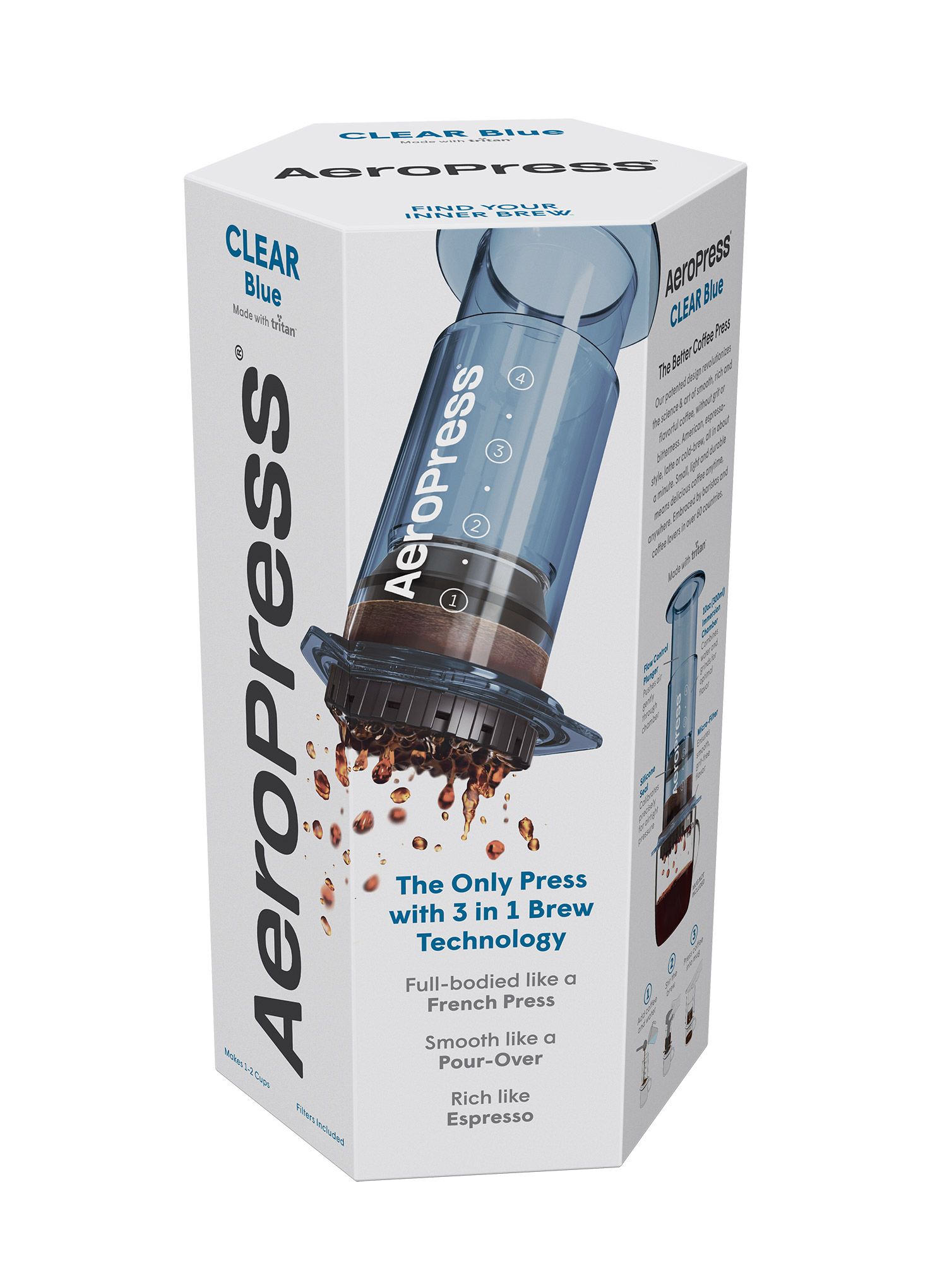 Turistinis kavinukas AeroPress Clear - blue