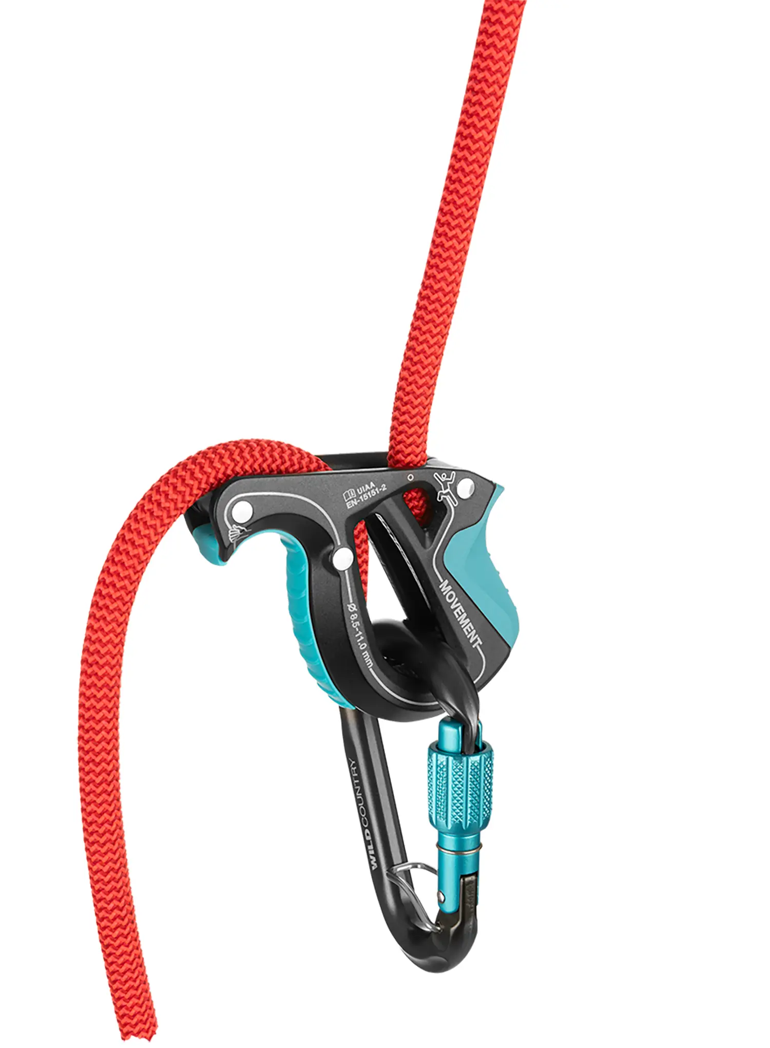 Savisaugos rinkinys Wild Country Movement Belay Device Kit -  black/turquoise