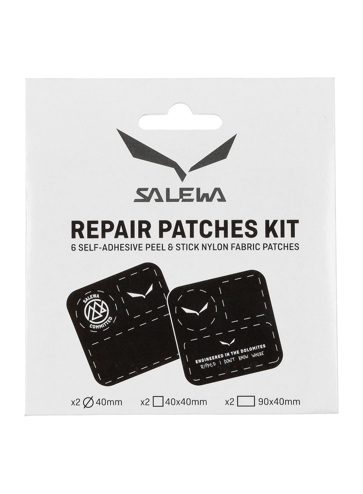 Drabužių taisymo rinkinys Salewa Repair Patches Kit 2 pcs - black/white